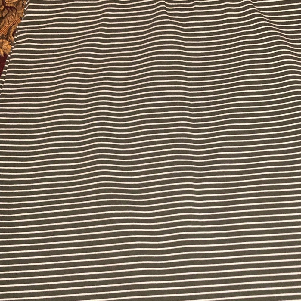 Old Navy Olive and White Striped Skirt